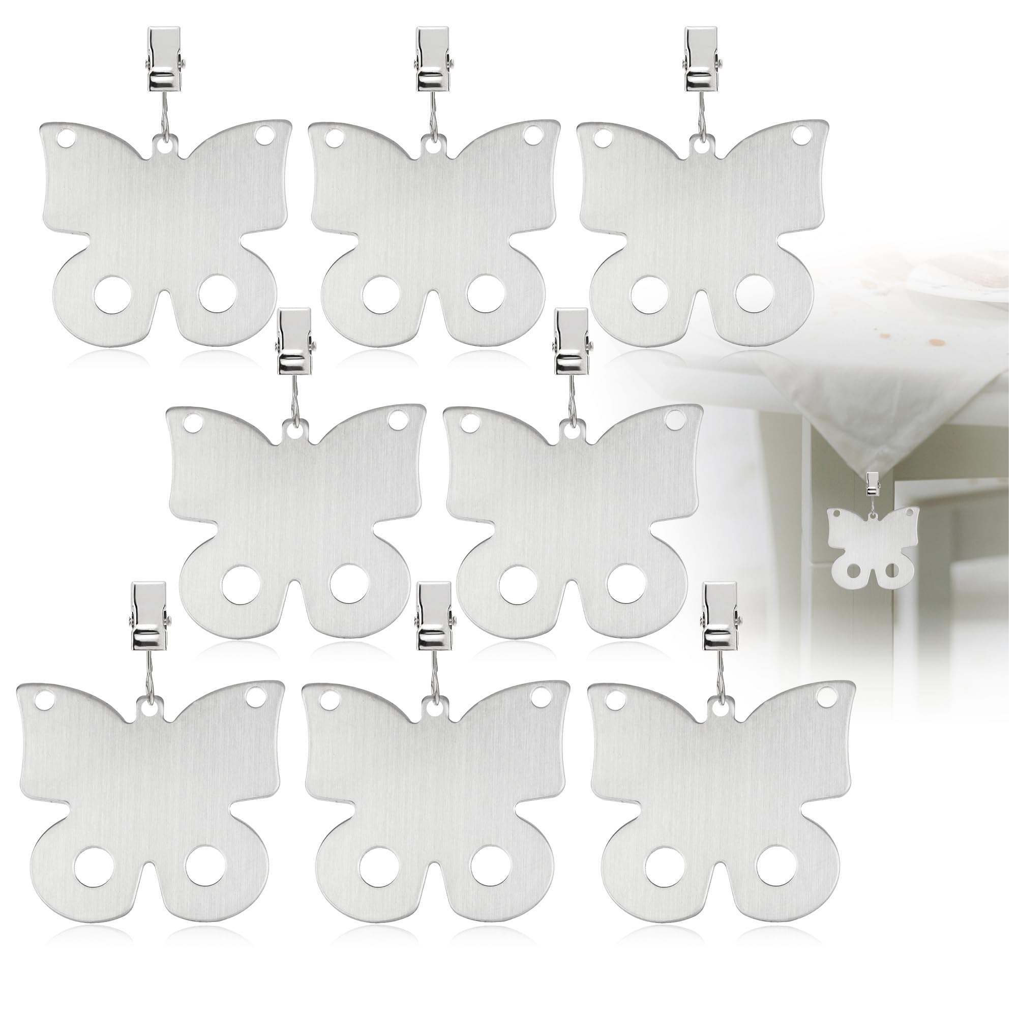COM-FOUR® 8x tablecloth weights - tablecloth weights made of stainless steel - tablecloth clips - approx. 50g each - tablecloth clips