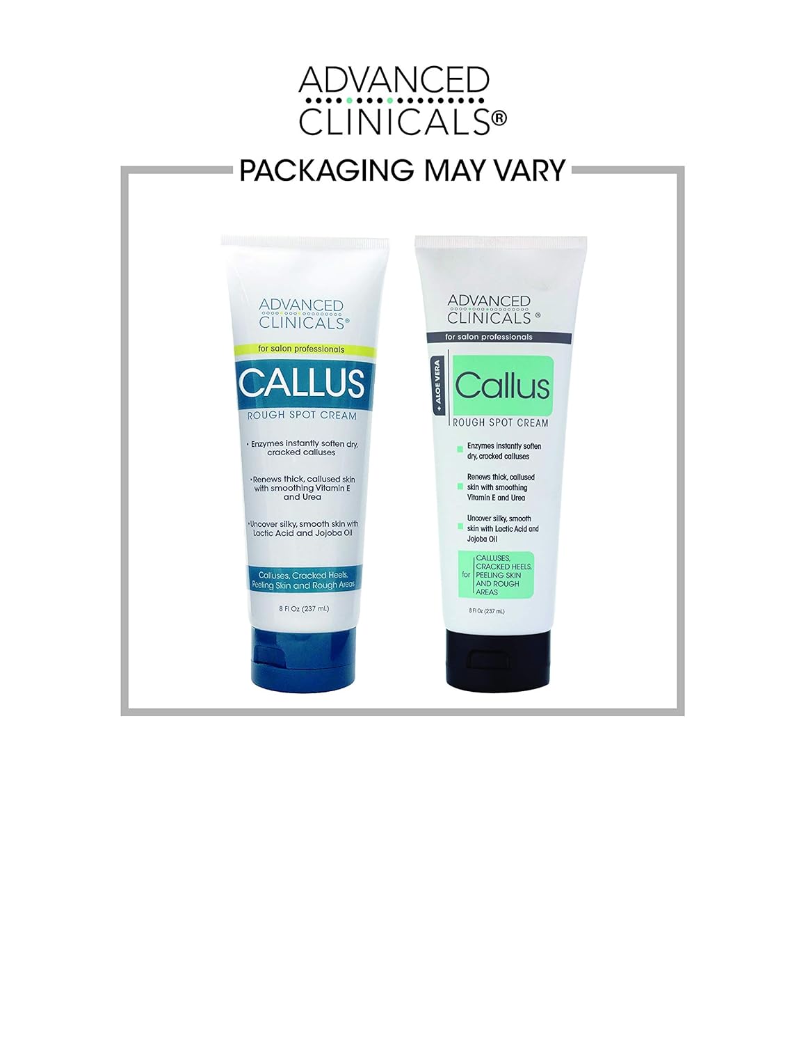 Advanced Clinicals Callus Cream. Best Foot Cream for callus and rough spots. For Rough Dry Skin on Feet, Hands, Elbows. (8oz): Health & Personal Care