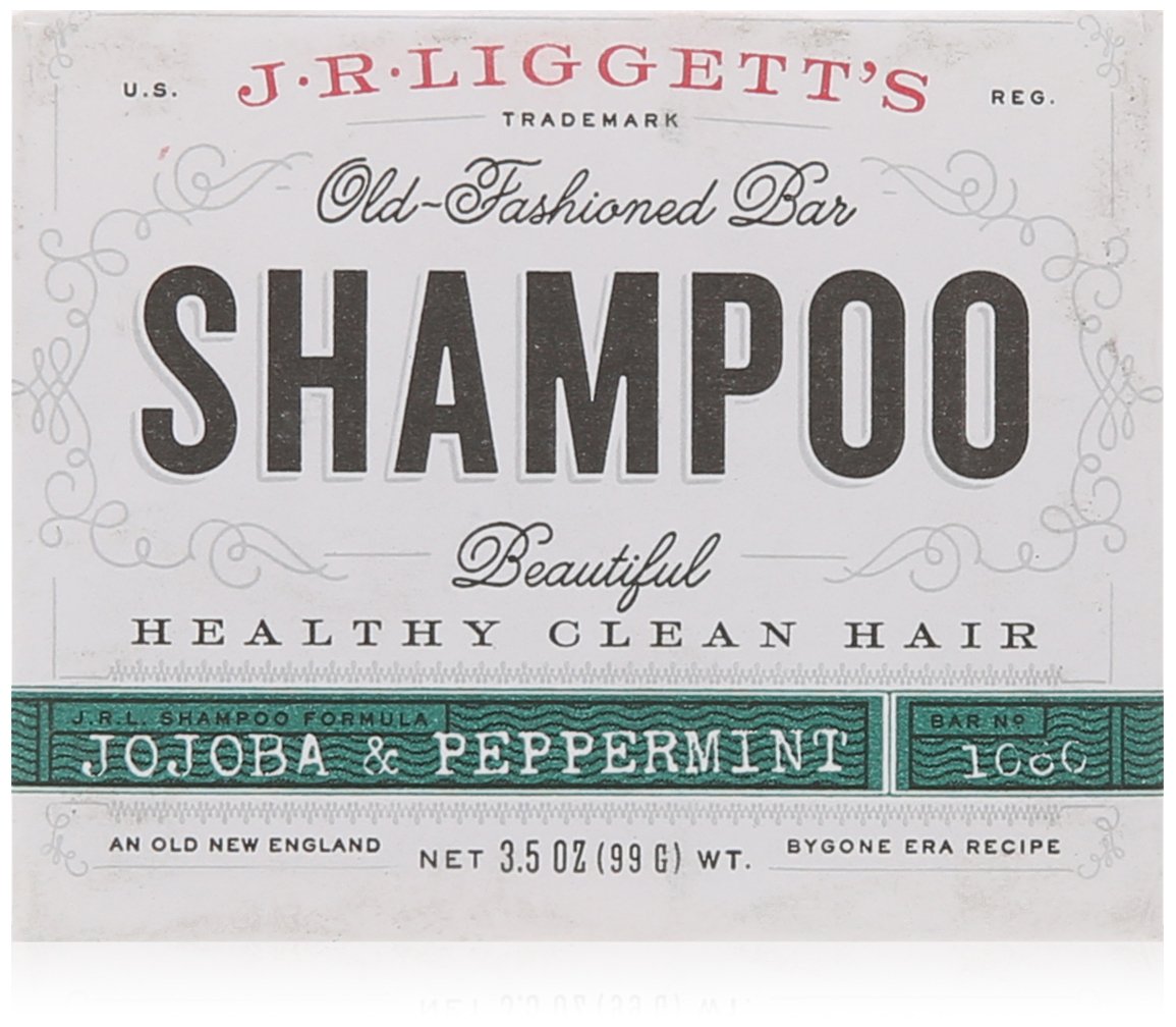 J.R. Liggett Bar Shampoo, Jojoba and Peppermint, 3.5 Ounce, 99.2 g (Pack of 1)