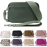 IBEE Dual Wristlet Wallets for Women RFID Blocking Crossbody Wallets Purse with ID Window Large Wristlet Purse Nylon