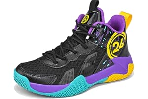 Huogra Boys Basketball Shoes Kids Basketball Sneakers Breathable Tennis Shoes for Boys Girls