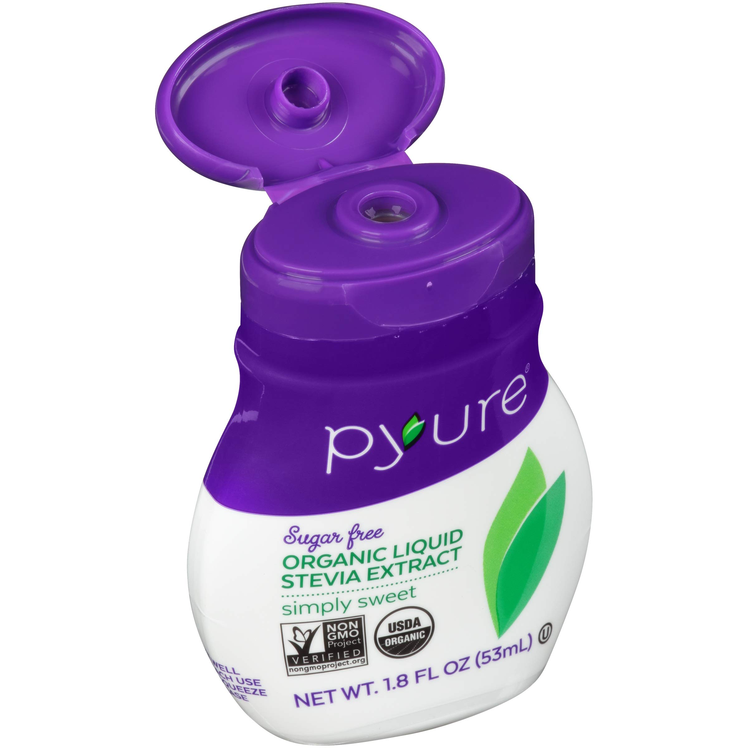 Pyure Organic Liquid Stevia Extract Sweetener, Simply Sweet, Sugar