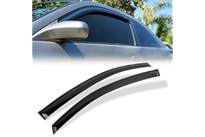 Seaforie Rain Guards for Car Windows Compatible with 2012-2015 Honda Civic 2 Door Coupe,Smoke Tape-on Type Windows Visors Sun/Rain Guards,2PCS Acrylic Slim Style Side Window Wind Deflectors