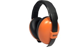 Baby Banz Earmuffs Infant and Toddler Hearing Protection Headphones - Packaged with BANZ Sunglasses Ages 0–2 Years – Ultimate Child Ear and Eye Protection – Stop Noise – Block Sun (Orange)