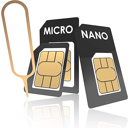 innoGadgets Nano-SIM Adapter Set | Komplettes Adapter-Set für Nano-SIM auf Micro-SIM auf SIM | Inklusive SIM-Öffner-Nadel | F