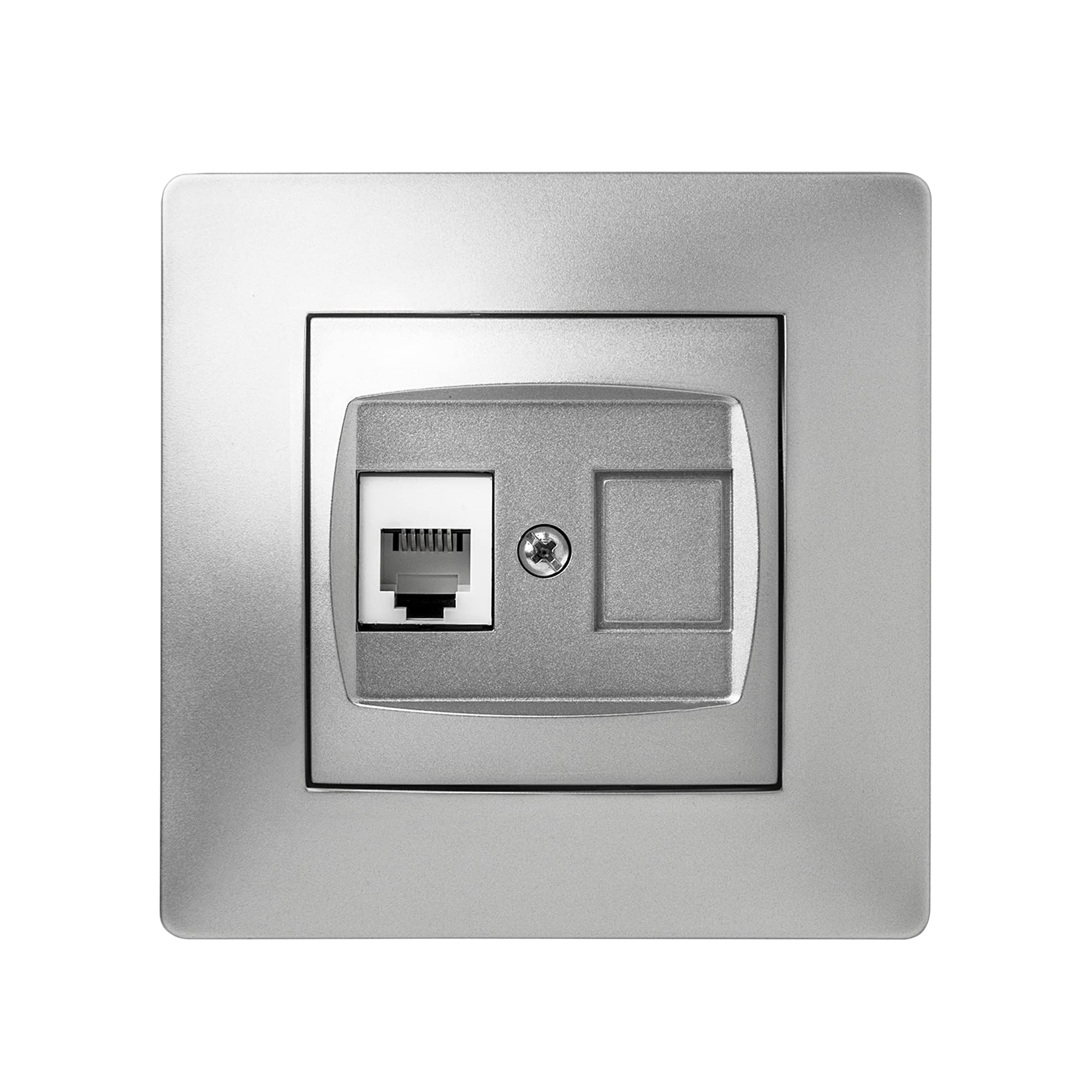 FAMATEL RJ-11 Telephone Socket | Recessed Socket | Habitat 15 Series | Easy Installation | High Product Tightness | Halogen Free | Aluminium