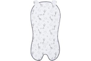 Miracle Baby Car Seat Insert Universal Breathable Baby Stroller Cushion Reversible 3D Air Mesh Cotton Stroller Mat for CarSeat, Buggy, Carrycot, High Chair （Giraffe）