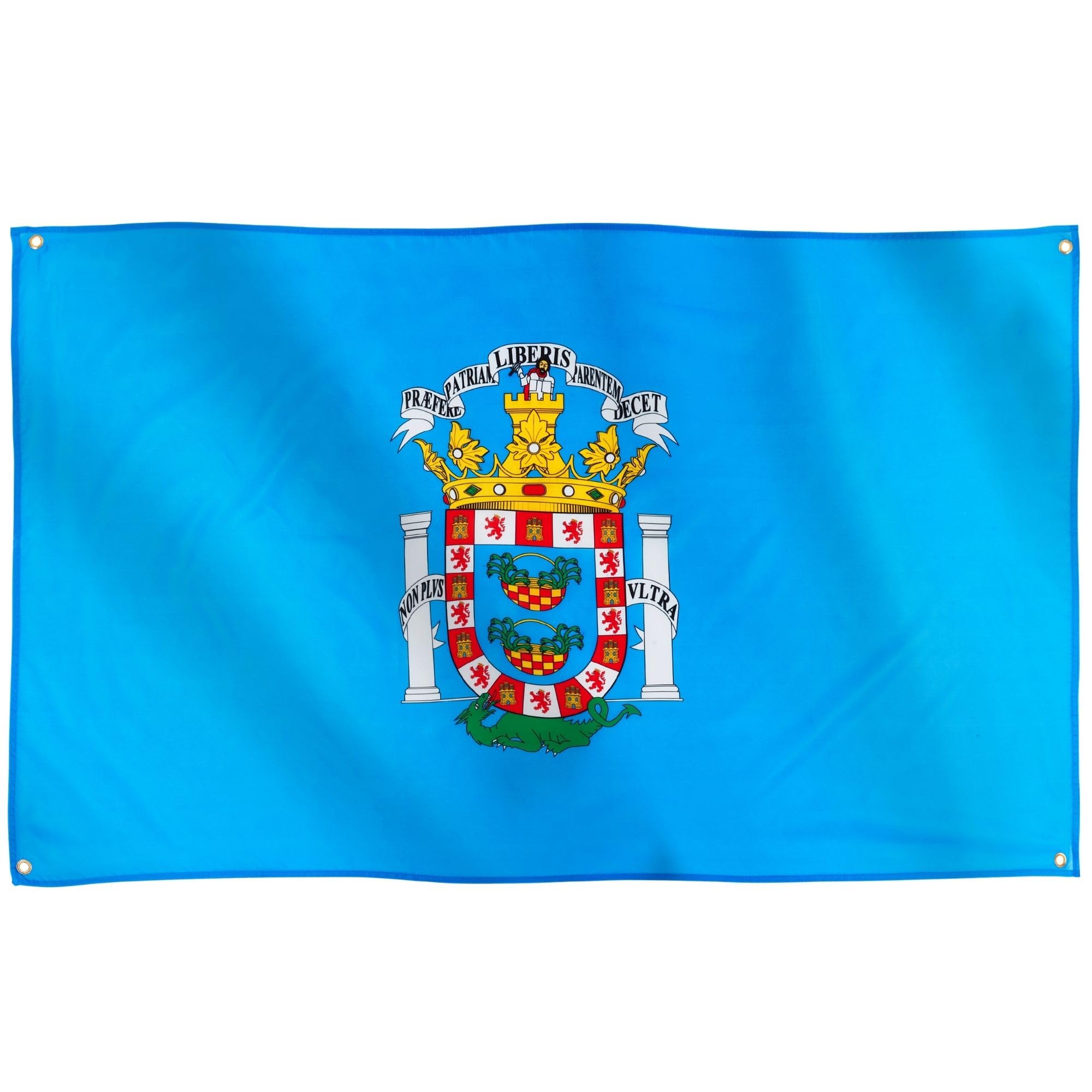 Runesol Melilla Flag, 91x152cm, 3ft x 5ft, 4 Grommets, Eyelet In Every Corner, Rusadir, Melilha, Premium Flags, Inside, Outside, Vivid Colours, Labour Day — image 1