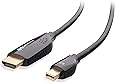 Cable Matters Gold Plated Mini DisplayPort (Thunderbolt&trade; Port Compatible) to HDMI Cable in Black 6 Feet
