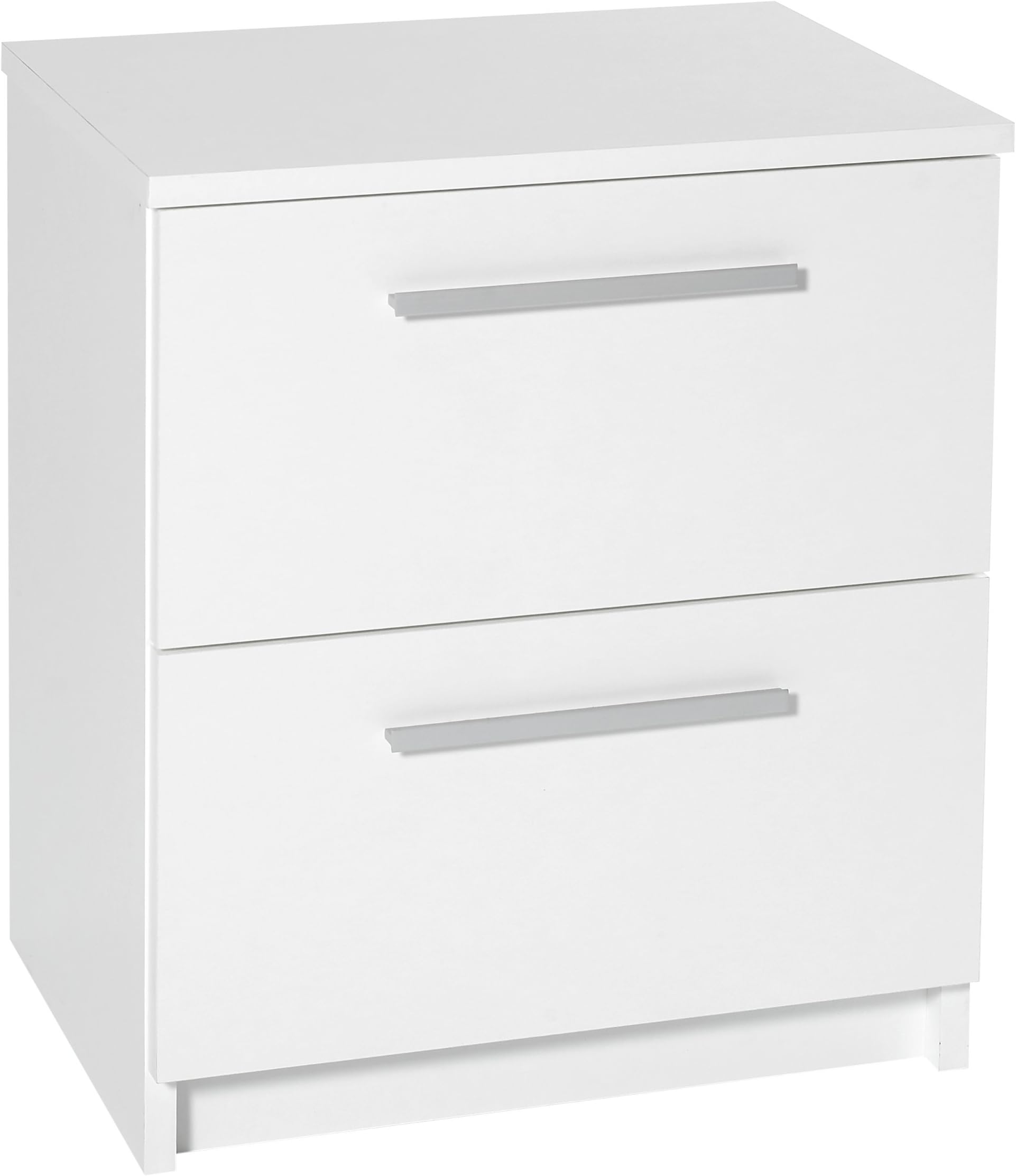 Furniture To Go Designer 2-Drawer Bedside Cabinet, 60 x 50 x 37 cm, White