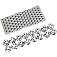 Partuto 16pcs Stainless Steel Exhaust Manifold Bolt Stud Hardware for Ford 4.6 5.4 Liter V8 2 Manifolds Replacement