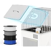 BIQU PopCap Clear Top Cover for Snapmaker-U1 with 4KG(2.2lbs&times;4) PLA Filament, High-Temp Resistant PC Transparent Enclosure Insulated &amp; Dustproof Magnetic Hatch Integrated Tool Tray Reduce 15dB Noise