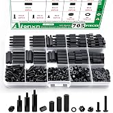 Aienxn 705PCS M3 Nylon Motherboard Standoffs Kit, Male Female Hex Spacer Standoff Screws Nuts Suitable for Circuit Board, PCB Board etc
