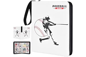 ProCase 4-Pocket Baseball Card Binder Fits 440 Cards, Sport Trading Card Album Book with 55 Sleeves for Baseball Colletible Card Holder -Medium