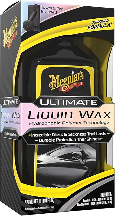 Meguiar's Ultimate Liquid Wax 473ml G210516EU with Pads