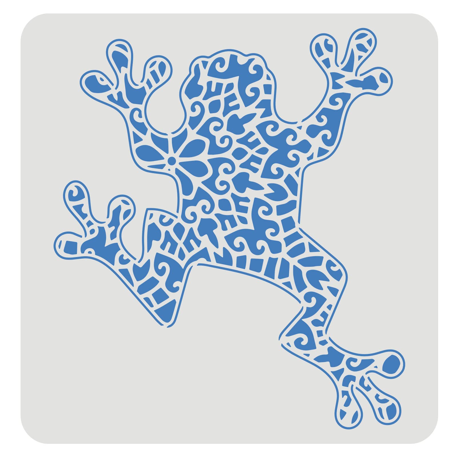 FINGERINSPIRE Frog Stencil 30x30cm DIY Mandala Template - Plastic Pattern Reusable for Painting on Wood Floor Wall - Home Decor