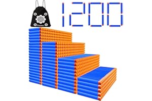 POKONBOY 1200 Pack Refill Darts Compatible with Nerf Guns, Refill Bullet Darts Foam Darts Compatible with Nerf Guns N-Strike Elite Series Blaster Toy Guns Kids