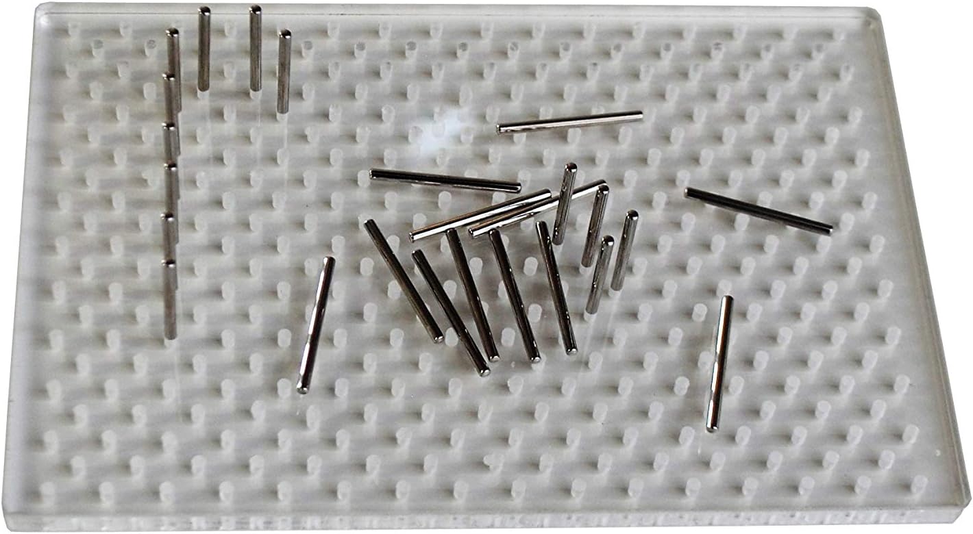 326 Hole Rectangle Acrylic Wire Designing Jig Board & 25 Metal Jig Pegs for Wire Shaping, Hobby