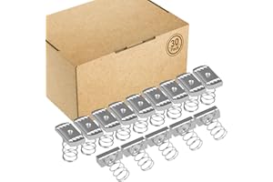 GZBEVITAR Strut Channel Nuts 1/4"-20 with Standard Spring, Thickened Zinc Plated Spring Channel Nuts for Strut Channel (30 Pc