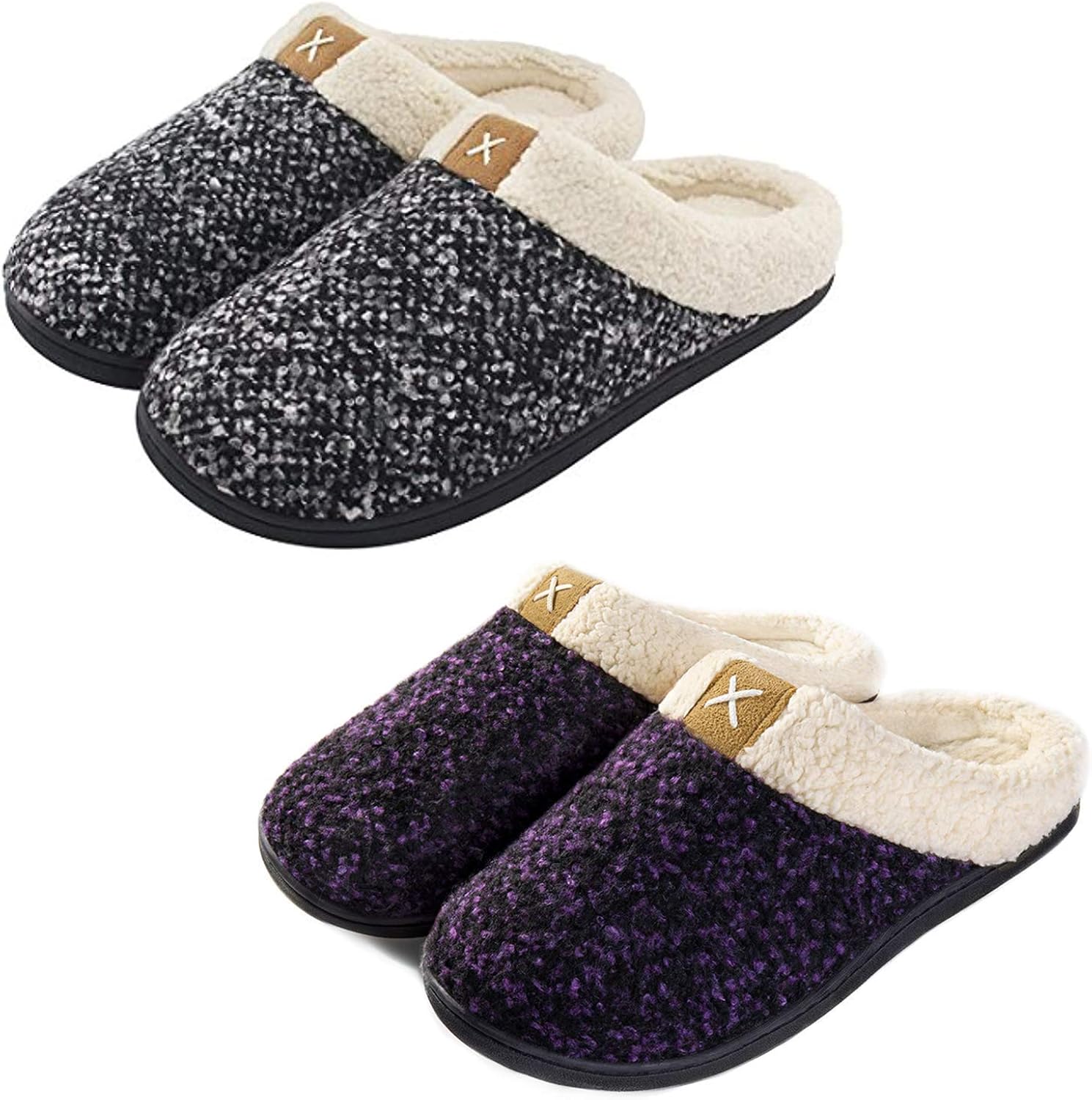 ultraideas comfort fleece memory foam slippers at amazon