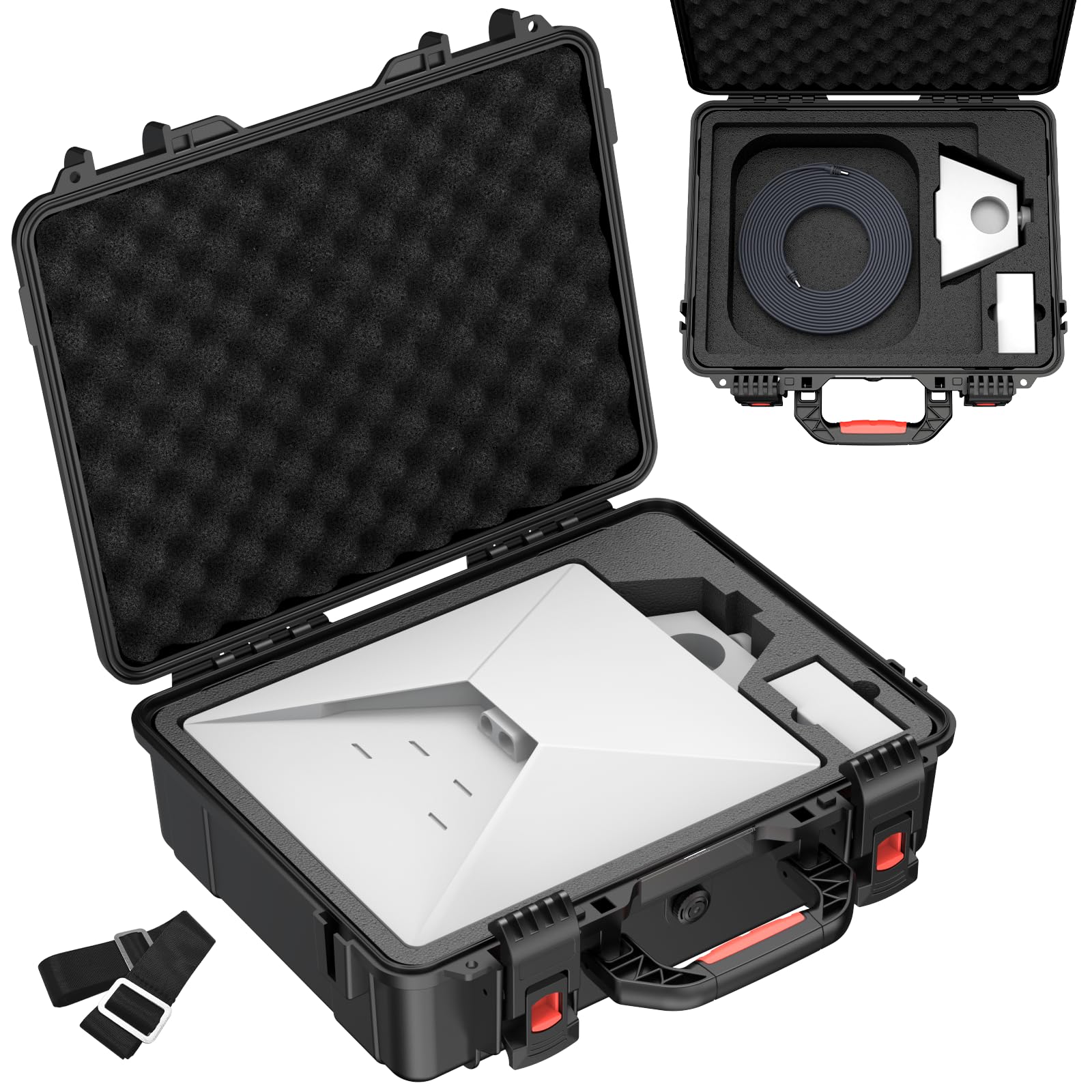 Photo 1 of MEKEET Starlink Mini Case, IP67 Waterproof Hard case Fits Star Link Mini Dish, Portable Shoulder Dual Carry Options with Precision Cut Foam For Starlink Accessories,Ideal for Travel and Camping