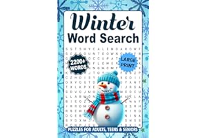 Winter Word Search for Adults Large Print: Relaxing Winter Themed Word Search Puzzle Book for Adults, Winter Word Search Puzzle Book for Adults, Teens and Seniors With Solutions