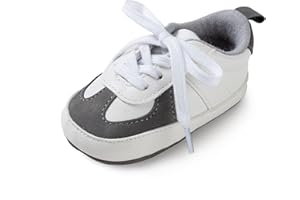 Csfry Baby Boys' Shoes Prewalker Lace up Casual Sneakers