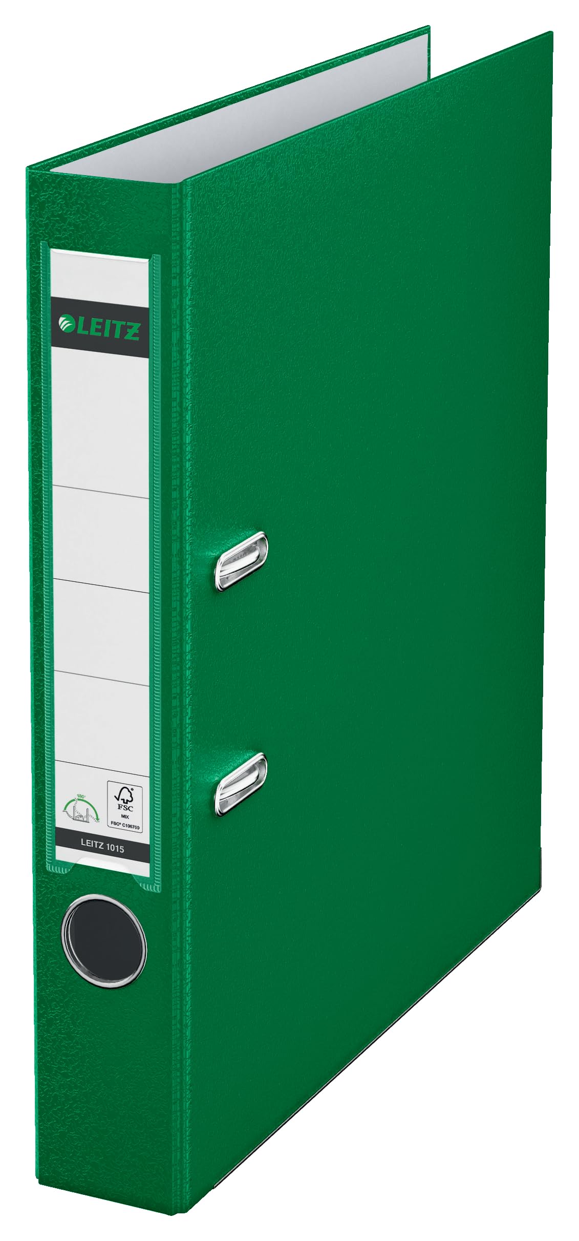 Esselte Leitz 10155055 A4 Quality File 180° with Slotted Cover Plastic Narrow Green