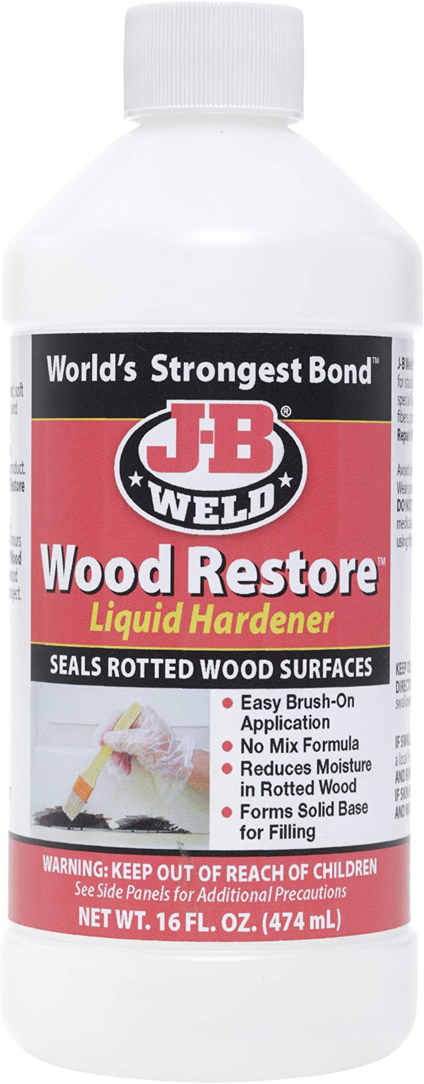 J-B Weld 40001 Wood Restore Liquid Hardener - 16 oz by J-B Weld