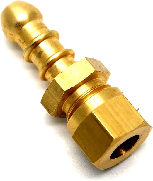 British Made 8mm Compression Fitting to Lpg Fulham Nozzle to 8mm I/D