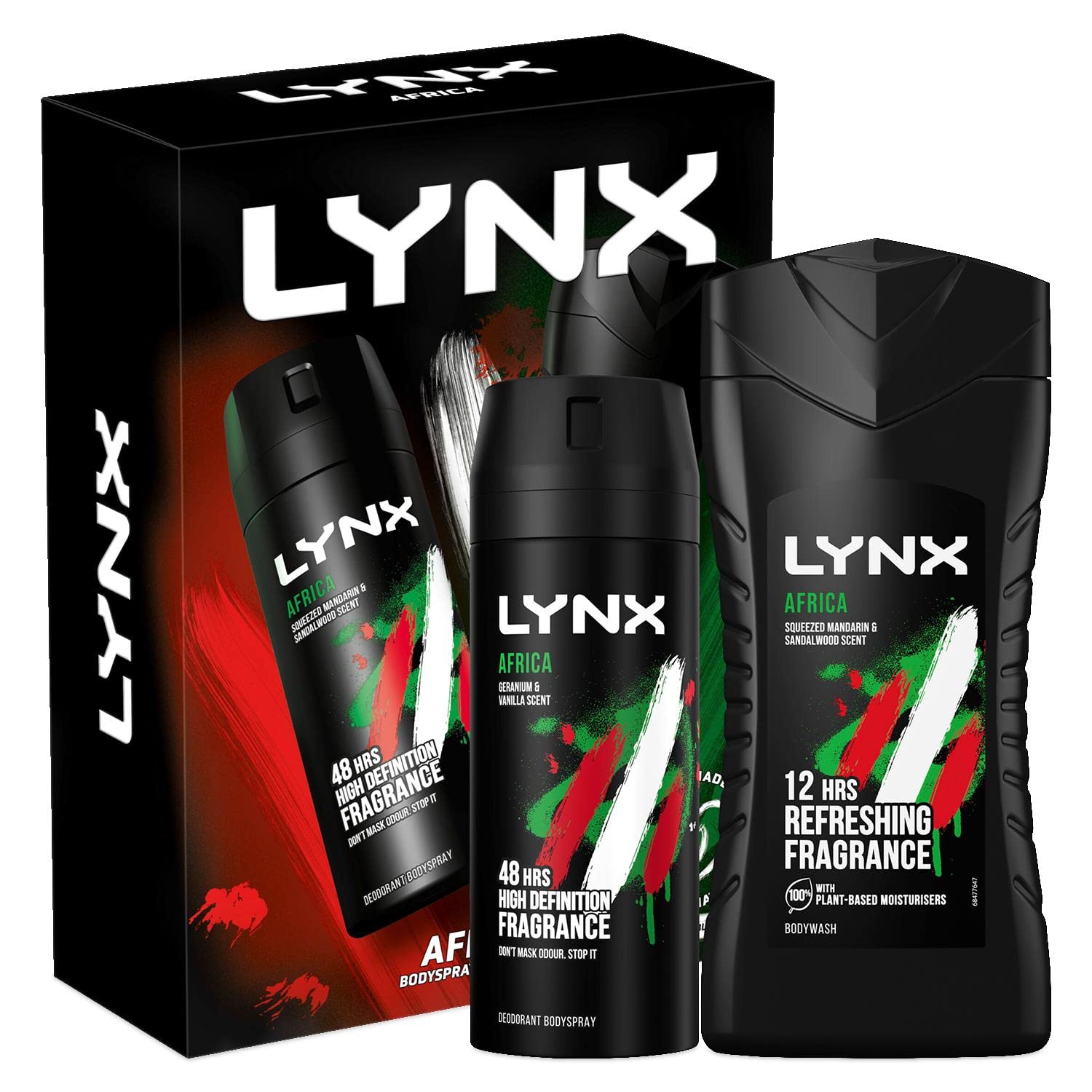 Lynx Africa Retro Bodyspray and Bodywash Gift Set, 2 Pieces