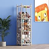 Tdymzdw Stuffed Animal Storage, 57" Tall Wooden Toy Organizer with 3D Sign, Upgraded Thicker Solid Pine Plushie Holder, Large Vertical Zoo for Stuffed Animals Cage for Nursery Playroom(XL)