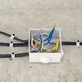 LAMXD 200x 6mm White Round Cable Clips for Wire Management with Steel Nail view 4