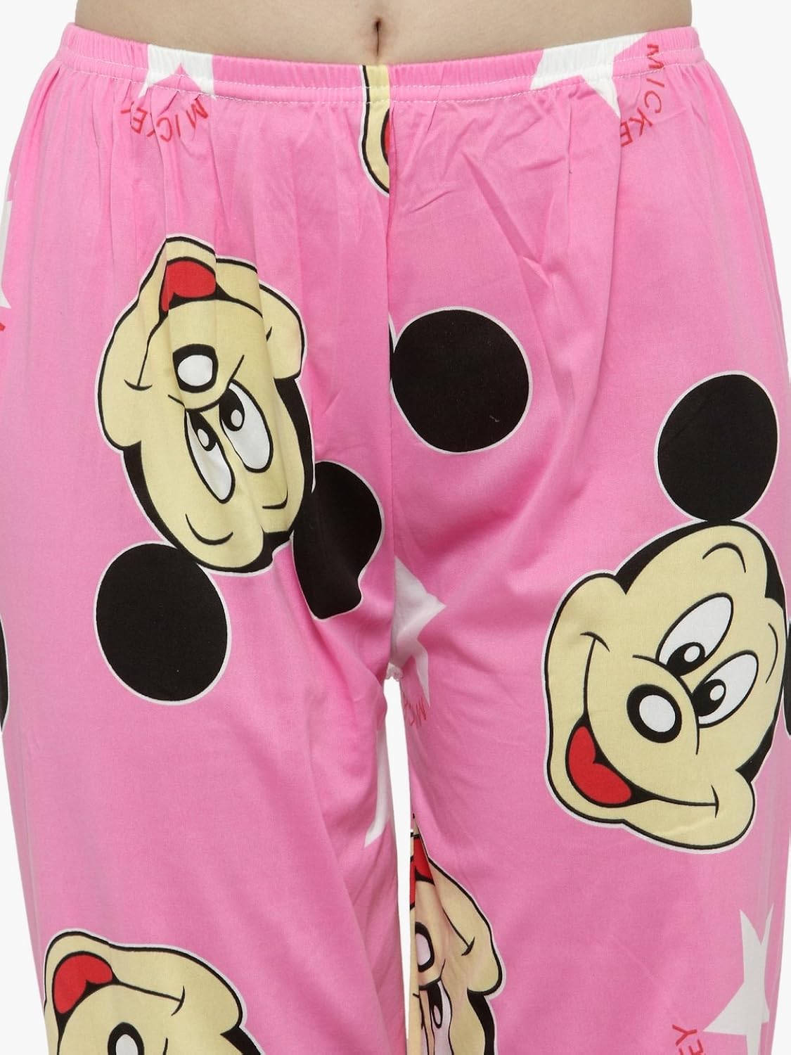 n-gal women pink black printed nightwear pajama loungewear set - nayn40-pink