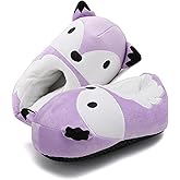 EQW Kids Slippers for Girls Boys Fuzzy House Warm Non-Slip Cute Soft Plush Indoor Bedroom Slides