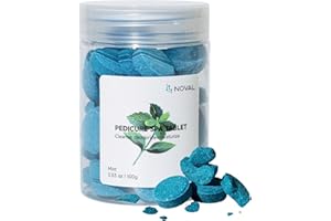 NOVAL Pedicure Supplies Spa Tablets Foot Bath Foot Soak for Softening Skin Care, 100g (Mint)