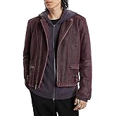 John Varvatos mens Sullivan Leather Racer Jacket
