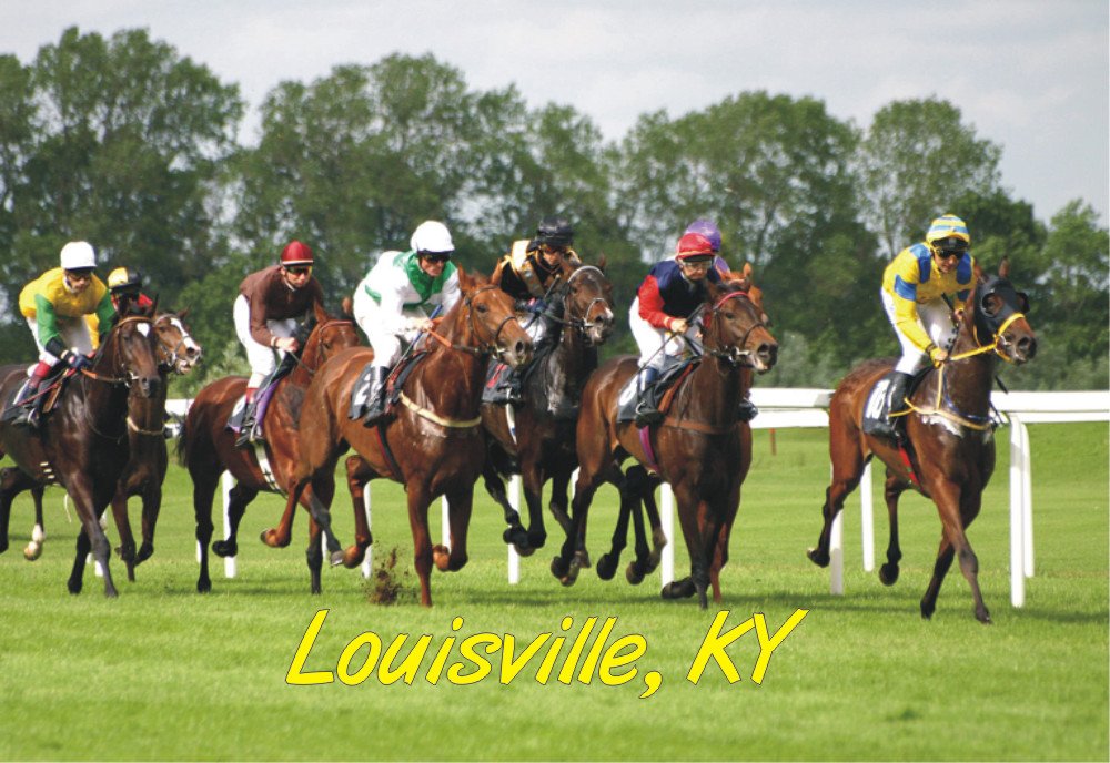 Louisville, Kentucky, KY, Horse Race, Souvenir Magnet 2 x 3 Photo Fridge Magnet