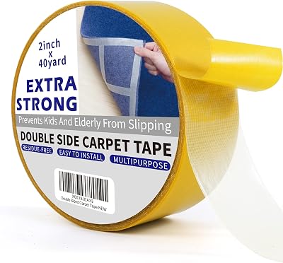 TAPEBEAR Heavy-Duty Double Sided Carpet Tape 2 in x 40 yd Removable