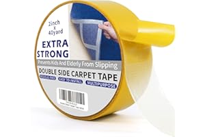 TAPEBEAR Heavy-Duty Double Side Carpet Tape, Carpet Tape for Rug, Wood, Floor, Residue-Free Rug Tape, Multipurpose Gripper Non Slip Tape, 2inch X 40yard