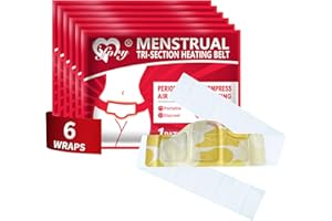 IFORY Heating Pads for Period Cramps, Menstrual Heating Belts, Portable Period & Back Heat Therapy Belts, Air Activated Heating, 8 Hours Soothing Heat Relief - 6 Pack Discreet, Cord-Free HeatWraps