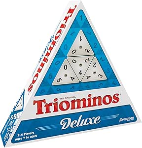 Pressman Tri-Ominos - Deluxe Edition Triangular Tiles with Brass Spinners