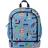 AI ACCESSORY INNOVATIONS Bluey & Bingo 2 in 1 kids Backpack, 16" School Bag with Insulated Pocket & Bento Box for Boys & Girls, Blue