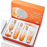 O'KADY Skincare Sets & Vitamin C ,Face Care Set for Women,Day & Night Skincare Gift with Cleanser, Toner, Serum, Eye Cream, Moisturizing Cream,Night Cream for Women Teen Girls Birthday(6 Pcs)