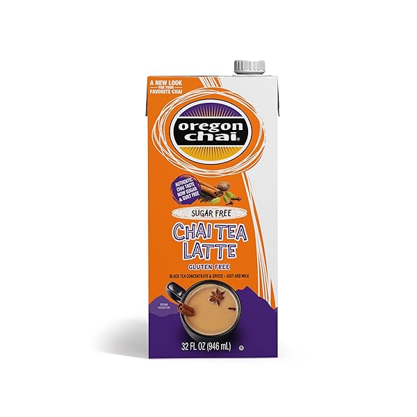 OREGON CHAI SUGAR FREE CHAI CONCENTRATE, 32 FLUID OUNCE (PACK OF 1)