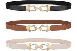 JASGOOD Women Skinny Elastic Stretch Belt for Dresses Retro Ladies Waist Vintage Thin Belt