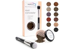 NuBeauti Hair Root Touch Up Powder - Darkest Brown - 11 True-to-Nature Root Concealer Shades - Longer-Lasting, Easy Hairline Shading with Clean Ingredients - With Brush