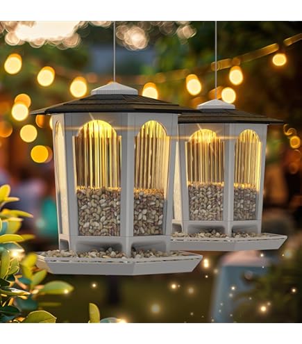Mangeoire à Oiseaux Solaire à Suspendre, En Métal Pour Animal