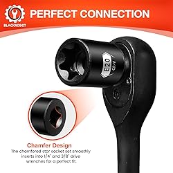 BLACKROBOT E Torx & Star Socket Set With