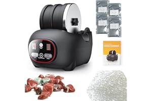CAYAMA Professional Rock Tumbler for Adults and Kids, 3LB Large Capacity Rock Polisher, ,Ultra Durable Belt, Exclusive Reusable TPE Plastic Polish, 4 Polishing Grits，Christmas Hobby Projects gift for kids